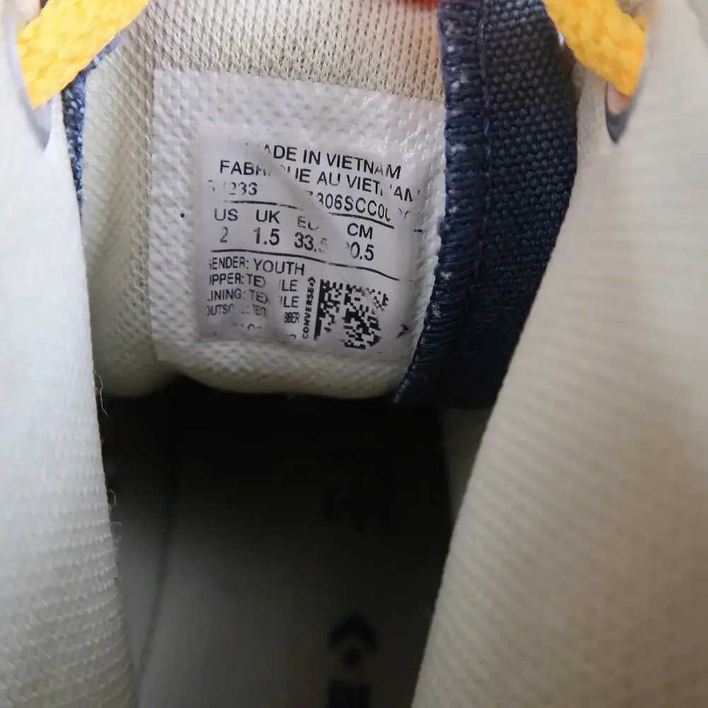 Converse Shoes Youth 2 Sneakers Chuck Taylor All Star Trainer High Top Canvas